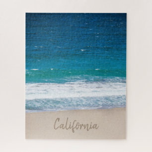 Tropical Blue Ocean Waves Custom California Beach Jigsaw Puzzle