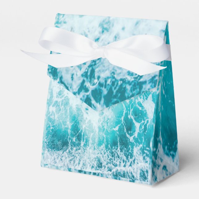 Tropical Blue Ocean Waves Favour Box (Front Side)