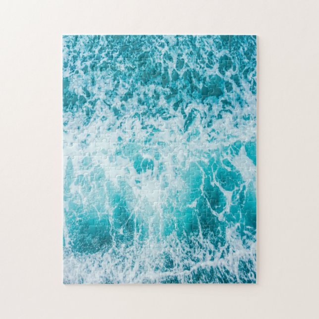 Tropical Blue Ocean Waves Jigsaw Puzzle (Vertical)