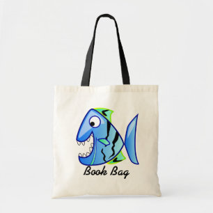 Tropical blue Piranha book bag