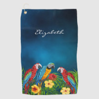 Tropical blue sky parrots leaves summer name