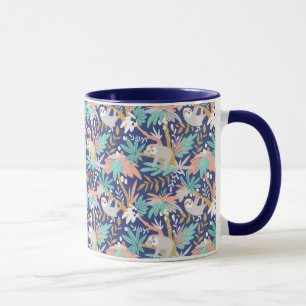 Tropical Blue Sloth Pattern Mug