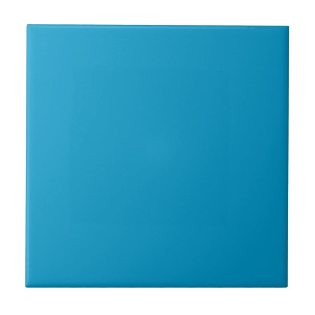 Tropical Blue Solid Colour | #0097c8 Tile (Front)