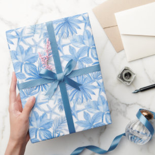 Tropical Blue Starfish Wrapping Paper