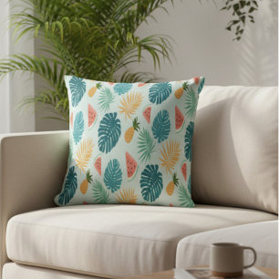 Tropical Blue Watermelon Pillow