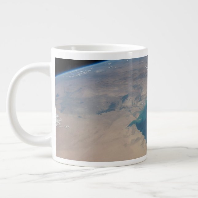 Tropical Blue Waters Of The Persian Gulf. Large Coffee Mug (Left)