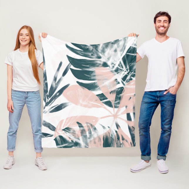 Tropical Blush Fleece Blanket (In Situ)