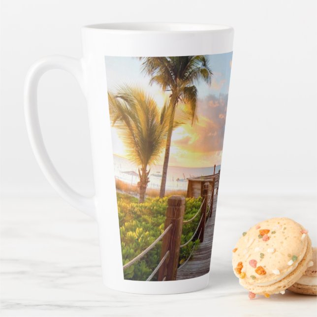 Tropical boardwalk Latte Mug 17oz (In Situ)