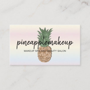 Tropical Boho Chic Pineapple Holographic Business Card