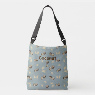 "Tropical Boho Coconut Pattern" Crossbody Bag