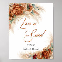 Tropical boho copper burnt orange Love is sweet