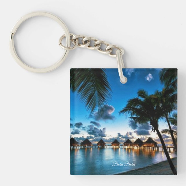 Tropical Bora Bora Key Ring (Front)