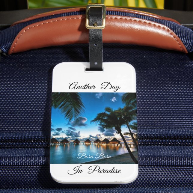 Tropical Bora Bora Luggage Tag (Front Insitu 2)