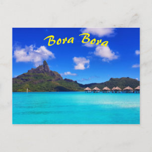 Tropical Bora Bora Scenic Island Vacation Postcard