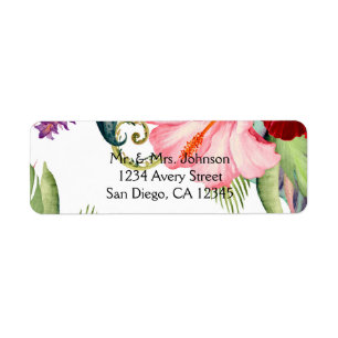 Tropical Botanical Floral Aloha Elegant Invitation