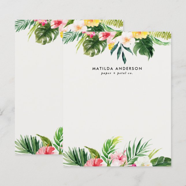 Tropical botanical floral green modern foliage (Front/Back)