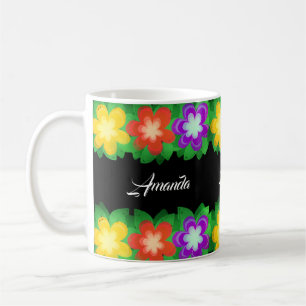Tropical Botanical Flowers Coffee Mug