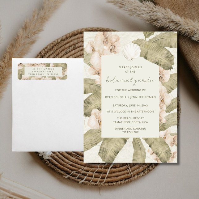 Tropical Botanical Garden Wedding Return Address (Creator Uploaded)