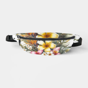 Tropical Botanical Hawaiian Theme Accessory Pouch Bum Bags