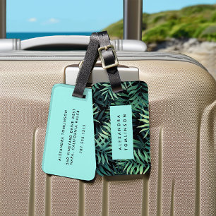 Tropical Botanical Luggage Tag