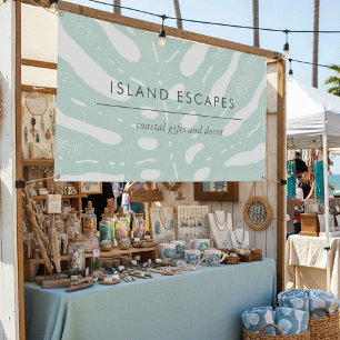 Tropical Botanical Monstera Leaf Business Banner