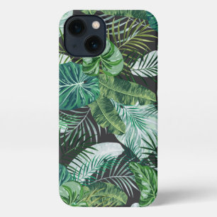 Tropical Botanical Palm Leaves Pattern iPhone 13 Case