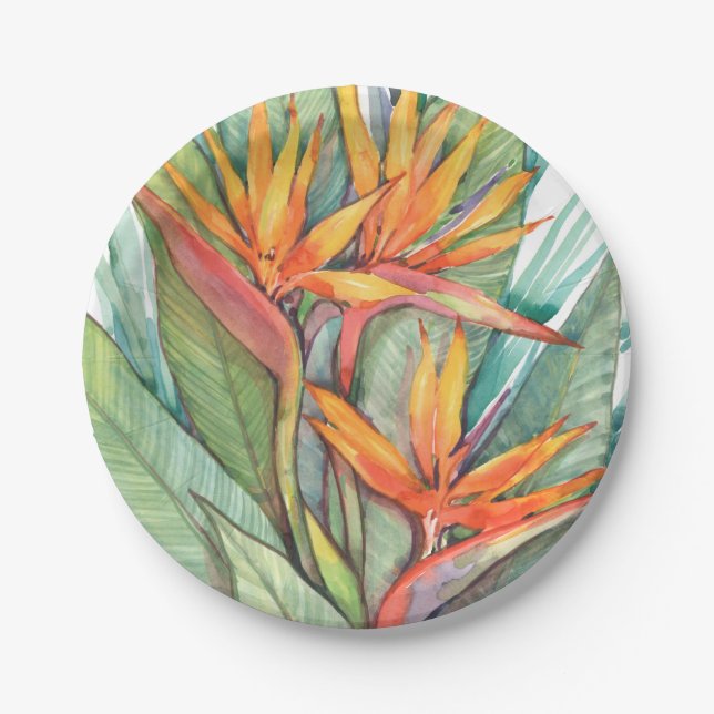 Tropical Botanical Paradise II Paper Plate (Front)