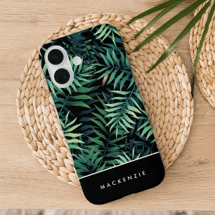 Tropical Botanical Personalised iPhone 16 Case