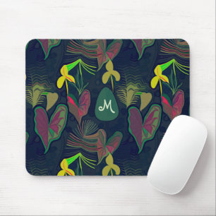 Tropical Botanical Plants Flowers Mouse Mat