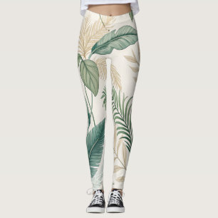 Tropical Botanical Seamless Pattern for Leggings