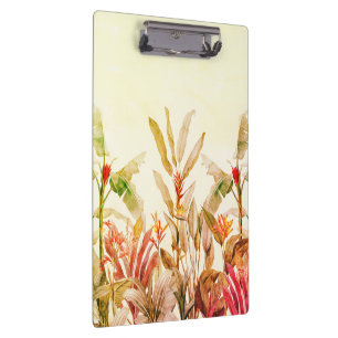 Tropical Botanical Watercolor Clipboard