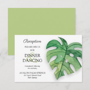 Tropical Botanical Wedding Reception Cards