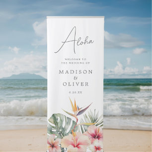 Tropical Botanicals Elegant Wedding Welcome Sign
