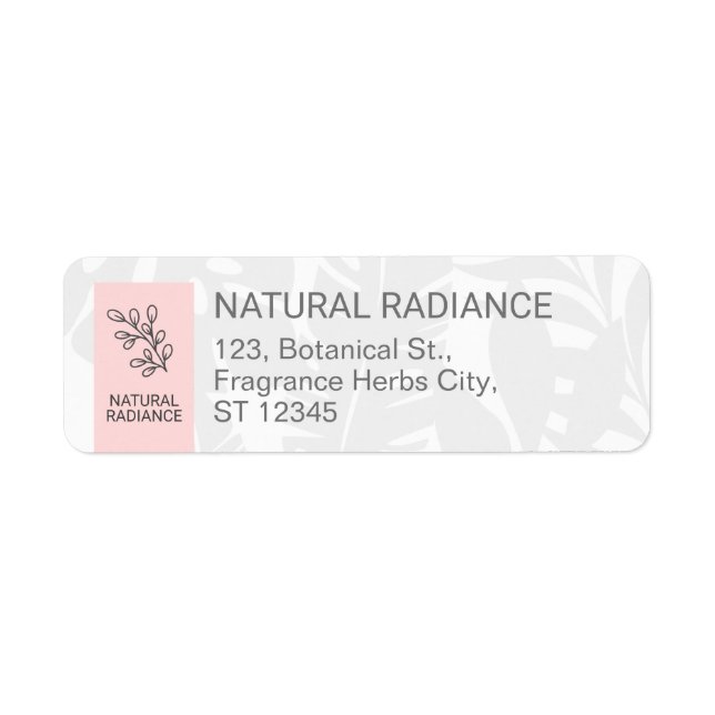 Tropical Botanicals Pink Company Return Address (Front)