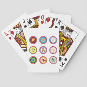Tropical Bottle Caps Design Ocean and Wildlife Playing Cards