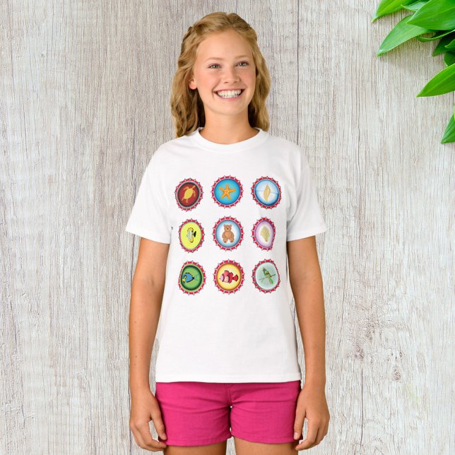 Tropical Bottle Caps Design Ocean and Wildlife  T-Shirt (Creator Uploaded)
