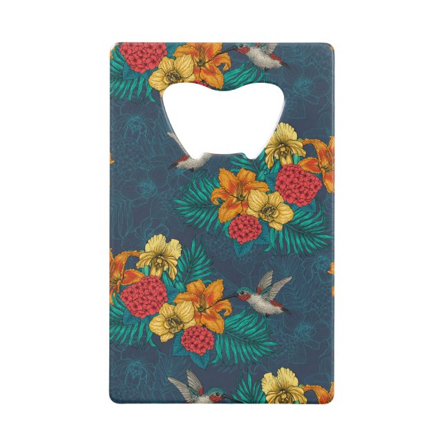 Tropical bouquet and hummingbirds (Front)