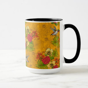 Tropical bouquet and hummingbirds 2 mug