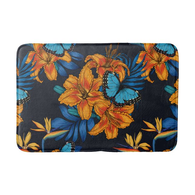 Tropical bouquet bath mat (Front)