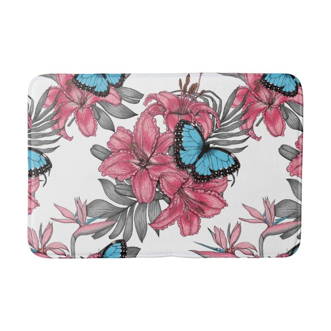 Tropical bouquet bath mat (Front)