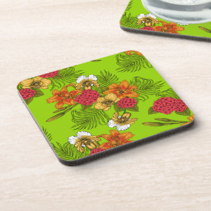 Tropical bouquet coaster
