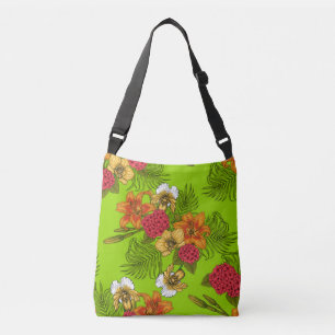 Tropical bouquet crossbody bag