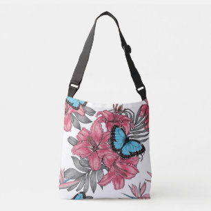 Tropical bouquet crossbody bag