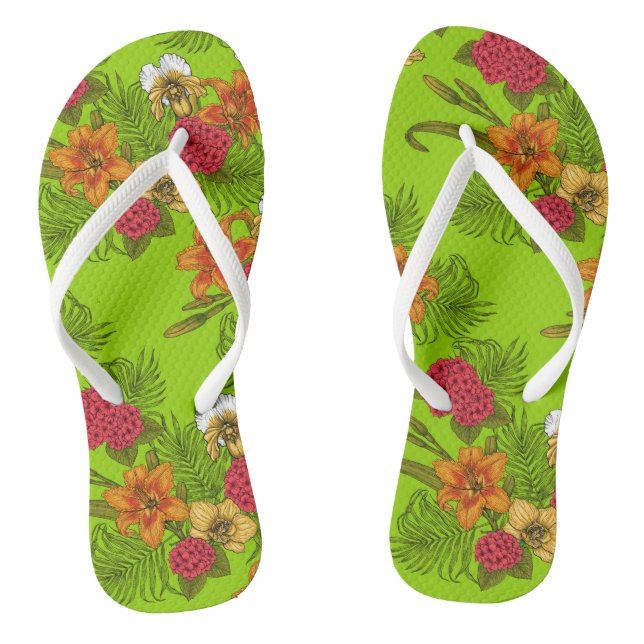 Tropical bouquet flip flops (Footbed)