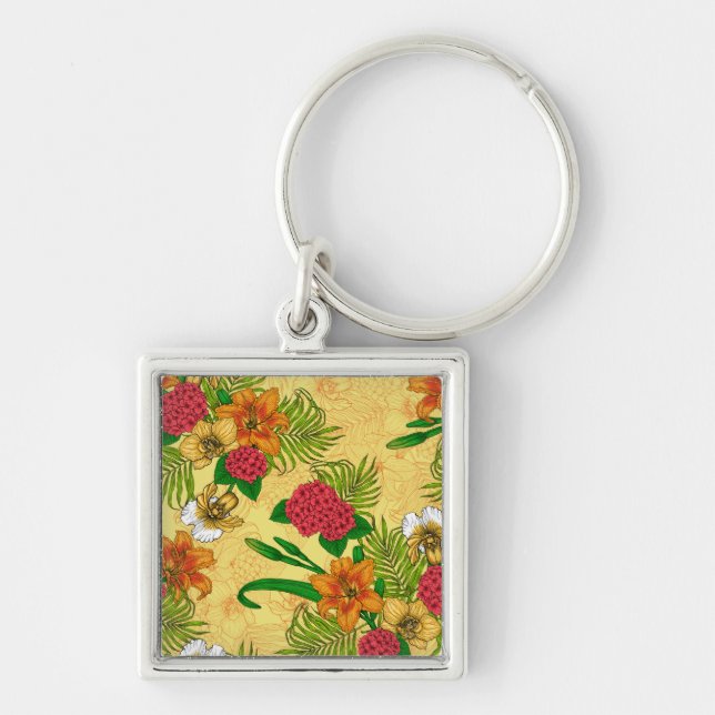 Tropical bouquet key ring (Front)