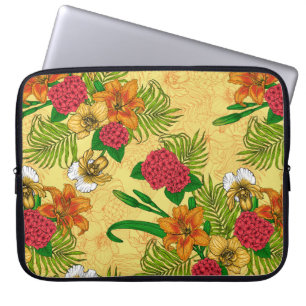 Tropical bouquet laptop sleeve