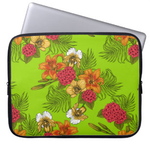 Tropical bouquet laptop sleeve