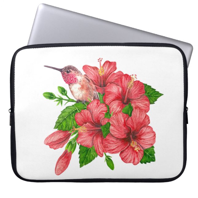 Tropical bouquet laptop sleeve (Front)