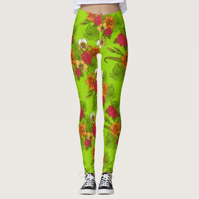 Tropical bouquet leggings (Front)