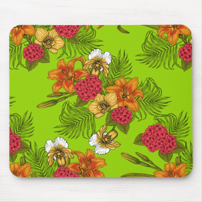 Tropical bouquet mouse mat (Front)